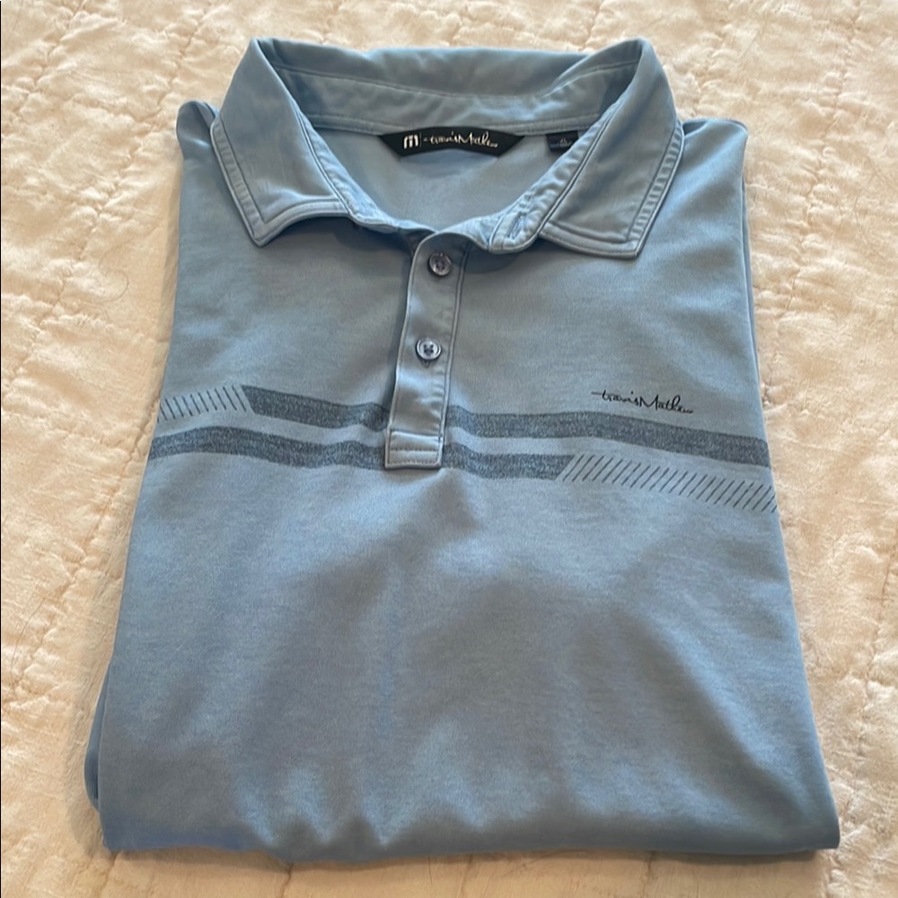 Blue Polo Shirt with Soft Cotton and Subtle Embroidery